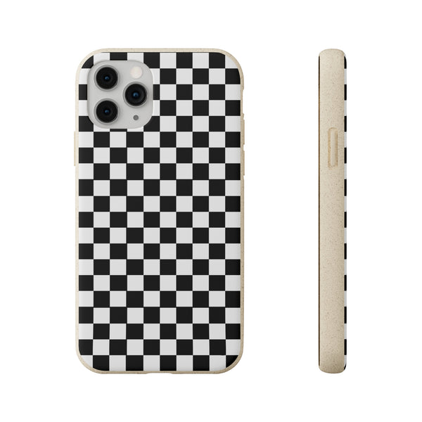 Biodegradable Checkered Phone Case for iPhone or Samsung Models