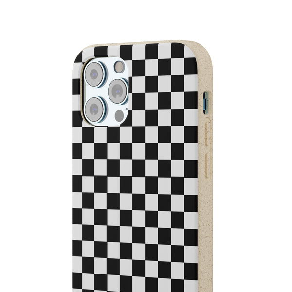 Biodegradable Checkered Phone Case for iPhone or Samsung Models