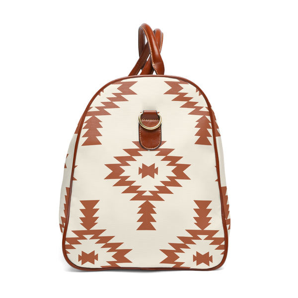 Southwestern Duffle Bag, Travel Bag with Faux Leather - Waterproof Bag for Travelers, Outdoor Enthusiasts, Gift for Adventurers - Southwest