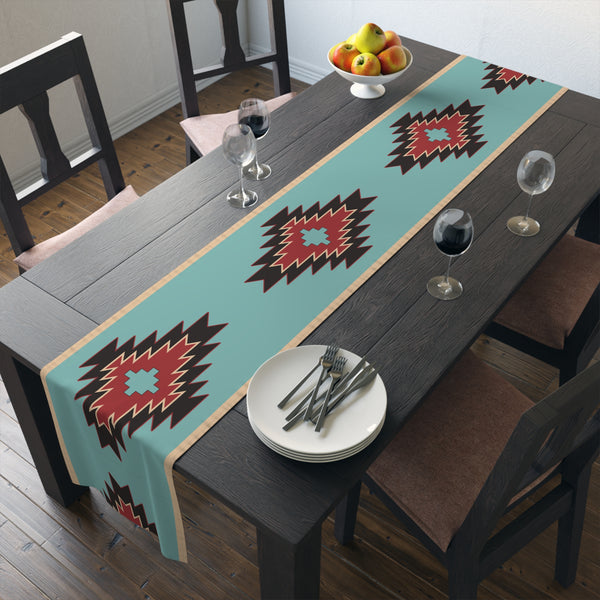 Table Runner for Dining Room Kitchen Southwestern Bohemian Rustic Design Cotton or Polyester Two Size Options