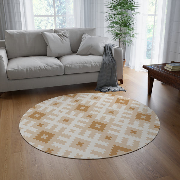 Sand Plains Southwestern Bohemian Round Rug, One Size