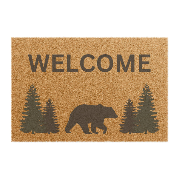 Bear Lodge Welcome Mat, Heavy Duty Door Mat