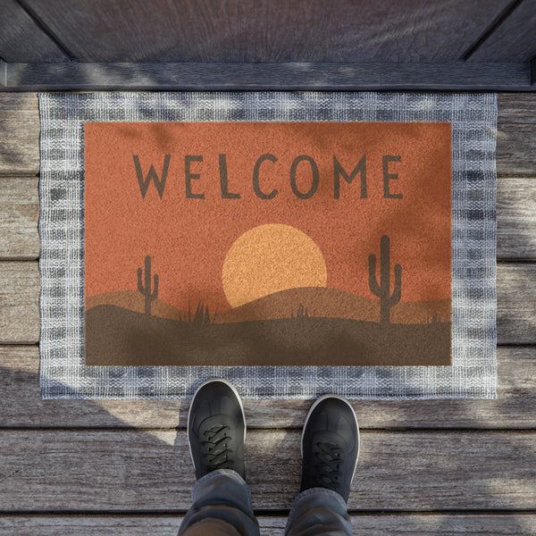 Saguaro Desert Coir Welcome Mat, Heavy Duty Doormat