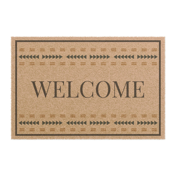 Southwestern Welcome Mat, Coir Door Mat Heavy Duty