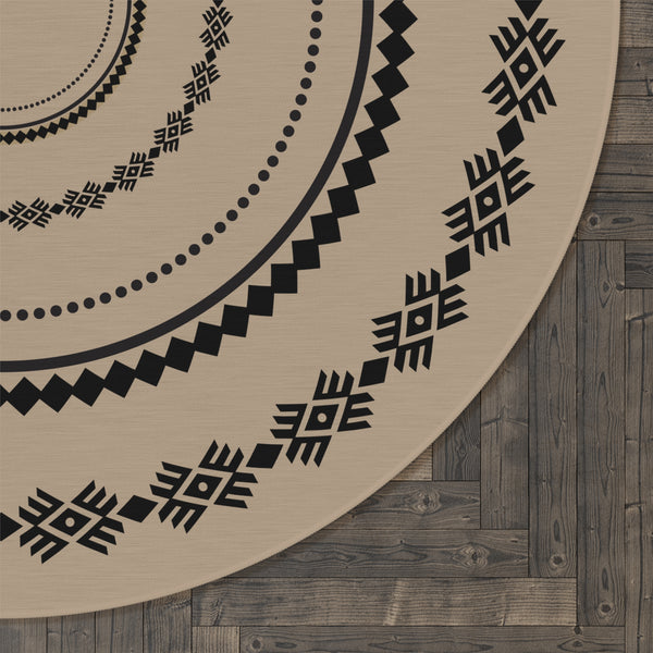 Southwestern Round Rug Accent Rug for Bedroom Living Room Rug Office Rug Aztec