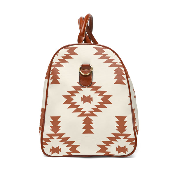 Southwestern Duffle Bag, Travel Bag with Faux Leather - Waterproof Bag for Travelers, Outdoor Enthusiasts, Gift for Adventurers - Southwest