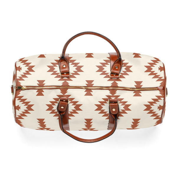 Southwestern Duffle Bag, Travel Bag with Faux Leather - Waterproof Bag for Travelers, Outdoor Enthusiasts, Gift for Adventurers - Southwest