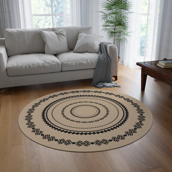Southwestern Round Rug Accent Rug for Bedroom Living Room Rug Office Rug Aztec