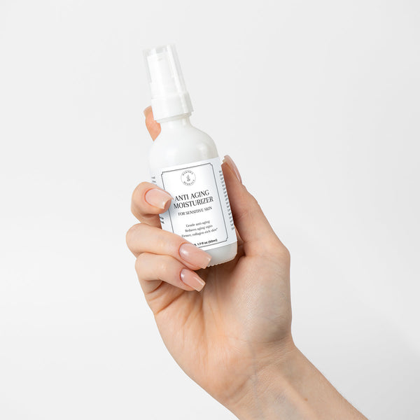 Anti-Aging Moisturizer for Sensitive Skin - Boosts Collagen, Supports Skin Renewal, Locks in Hydration, Gentle Hydrating Face Cream