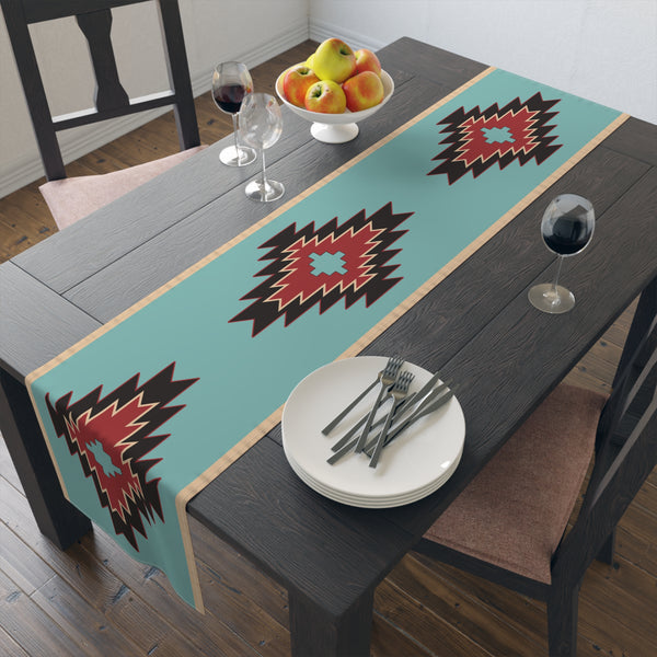 Table Runner for Dining Room Kitchen Southwestern Bohemian Rustic Design Cotton or Polyester Two Size Options