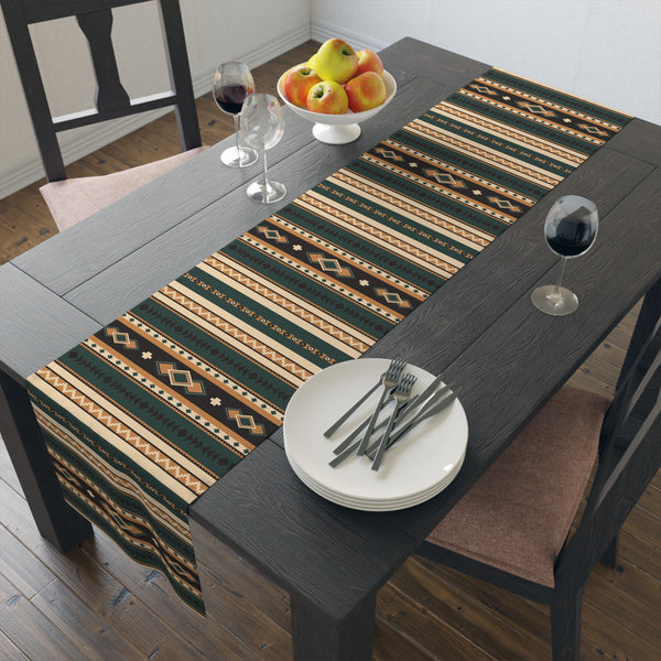 Southwestern Table Runner (Cotton or Poly), Two Sizes Rolling Hills Print