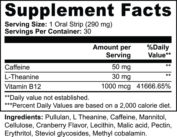Energy Strips - Cranberry Flavor