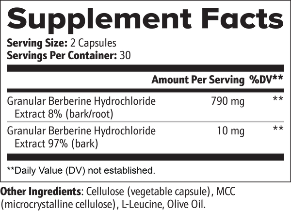 Berberine Capsules for Healthy Glucose Metabolism