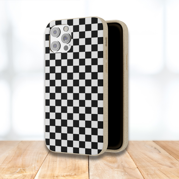 Biodegradable Checkered Phone Case for iPhone or Samsung Models