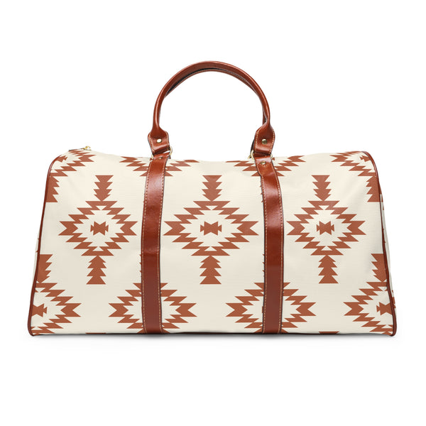 Southwestern Duffle Bag, Travel Bag with Faux Leather - Waterproof Bag for Travelers, Outdoor Enthusiasts, Gift for Adventurers - Southwest