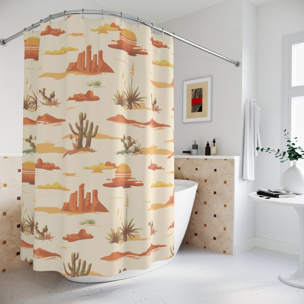 Shower Curtains for Bathroom Desert Them Curtain for Shower, 71x74" Polyester Anti-wrinkle