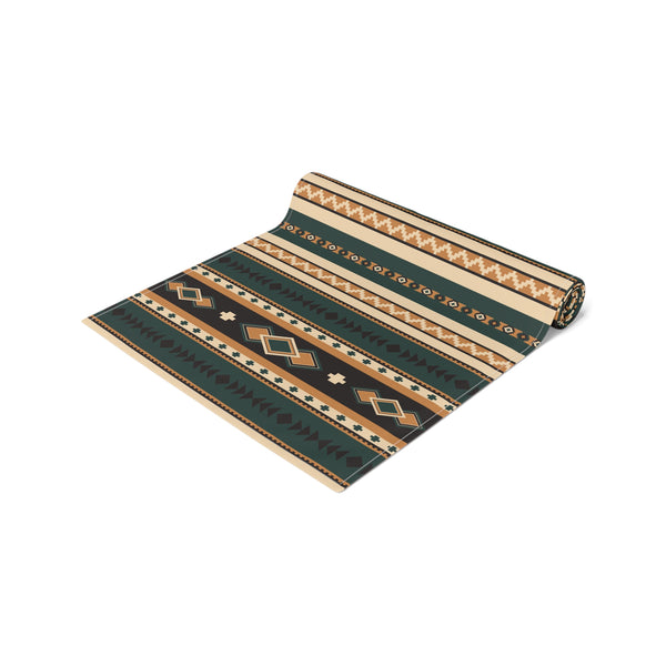 Southwestern Table Runner (Cotton or Poly), Two Sizes Rolling Hills Print