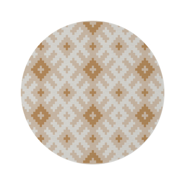 Sand Plains Southwestern Bohemian Round Rug, One Size