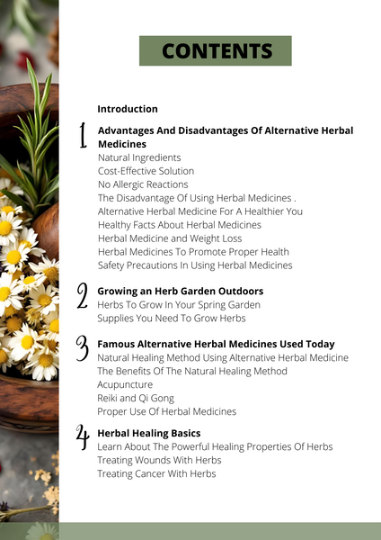 The Healing Power of Herbs Ebook - Learn All About The Power Of Natural Herbs To Live a Healthy Lifestyle