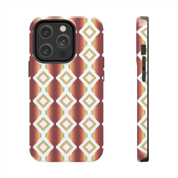 Tough Phone Cases Southwestern Rio Boho Hard Phone Case