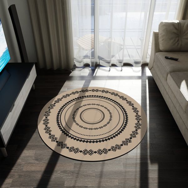 Southwestern Round Rug Accent Rug for Bedroom Living Room Rug Office Rug Aztec