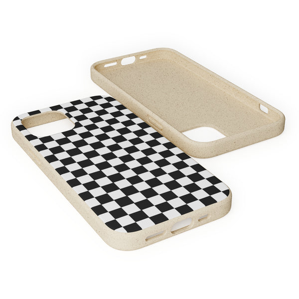 Biodegradable Checkered Phone Case for iPhone or Samsung Models