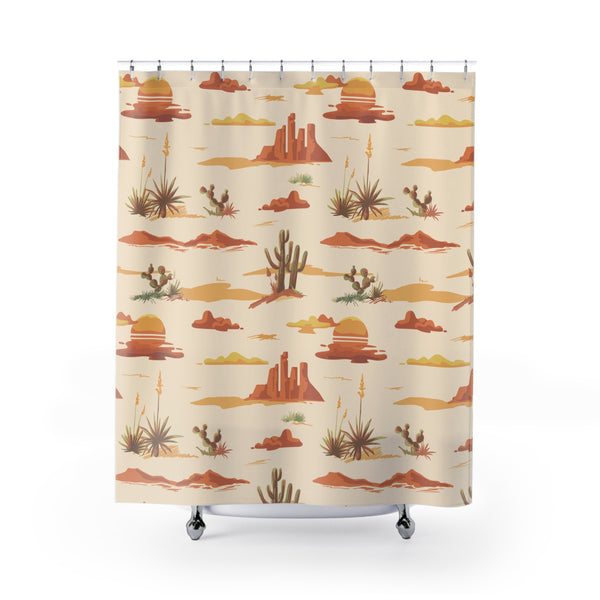 Shower Curtains for Bathroom Desert Them Curtain for Shower, 71x74" Polyester Anti-wrinkle