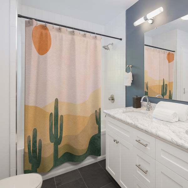 71" x 74" Desert Landscape Shower Curtain Bathroom Decor