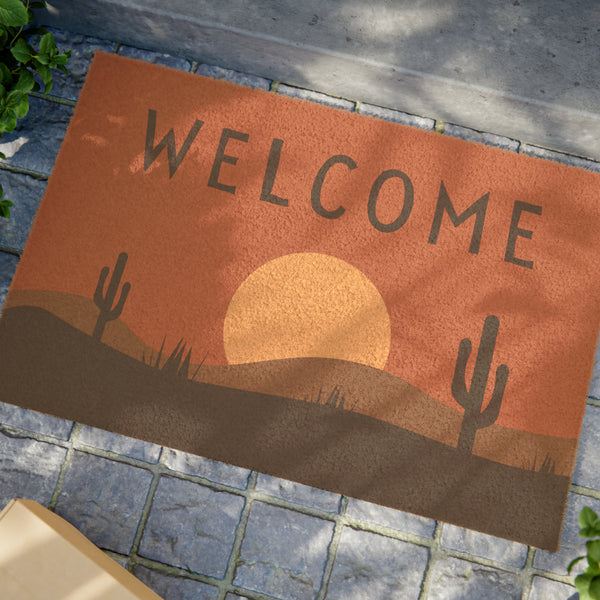 Saguaro Desert Coir Welcome Mat, Heavy Duty Doormat
