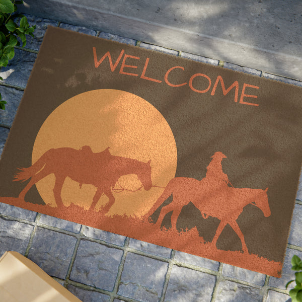 Welcome Mat Western Trails Heavy Duty Coir Mat Doormat