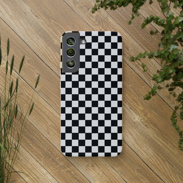 Biodegradable Checkered Phone Case for iPhone or Samsung Models
