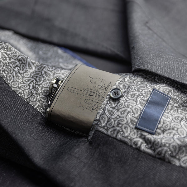 Cactus Style Flask Gifts Stainless Steel Leather Flask