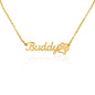 Collar personalizado para mascotas para dueño de perro Collar con nombre estampado de pata para regalos de mascotas para dueños