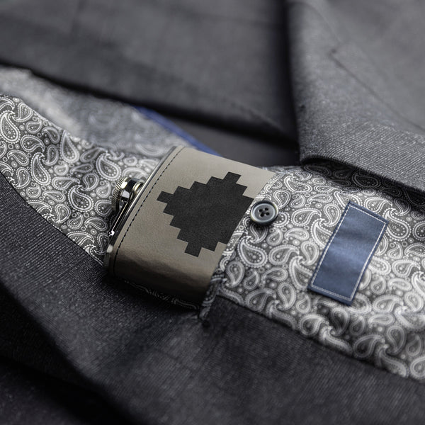 Frasco de cuero del suroeste Frasco de metal del oeste