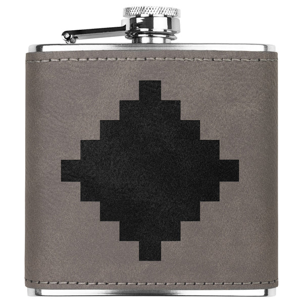 Frasco de cuero del suroeste Frasco de metal del oeste