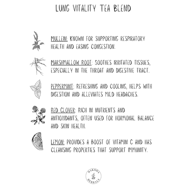Lung Vitality Tea Blend: Herbal Support for Respiratory Wellness