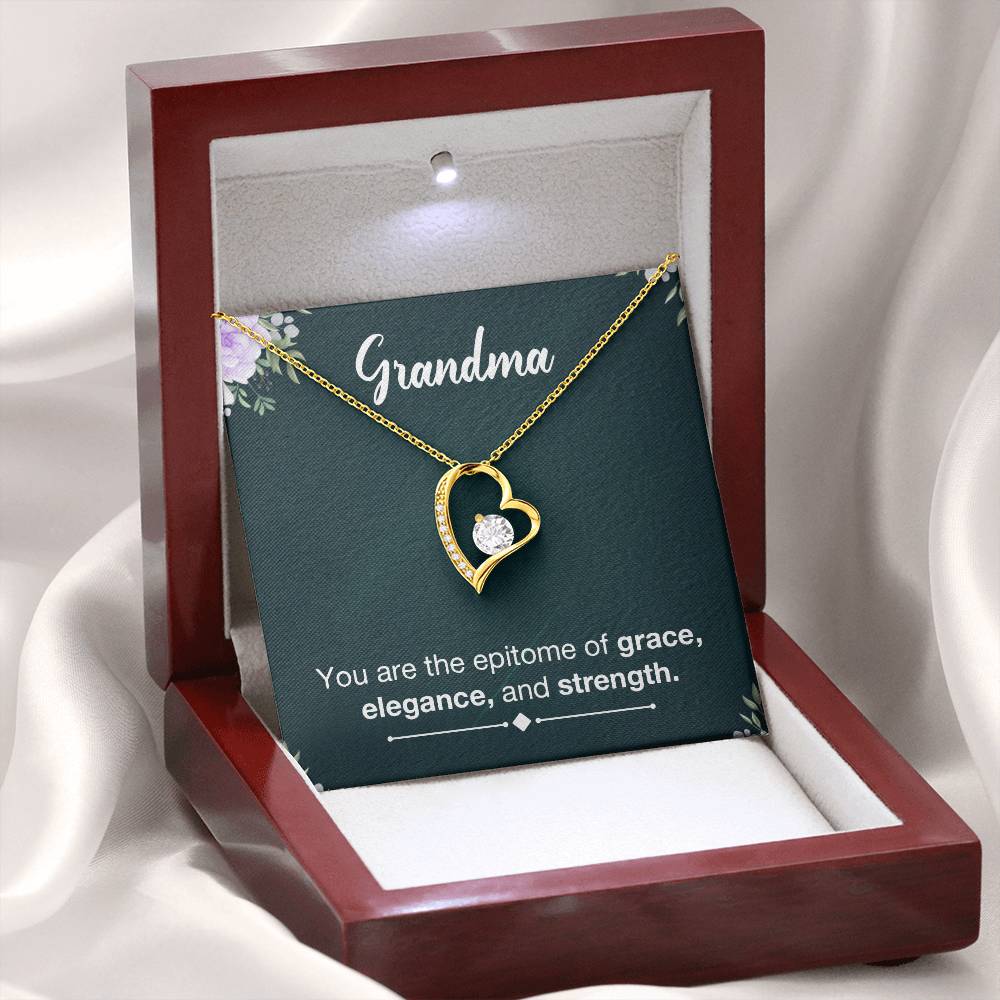 Gifts for Grandma Heart Necklace, Gifts from Grandkids
