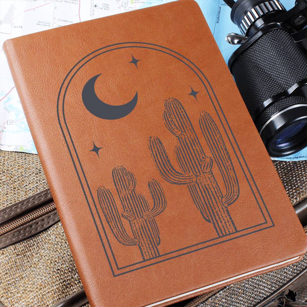 Vegan Leather Journal - Saguaro Desert Nights