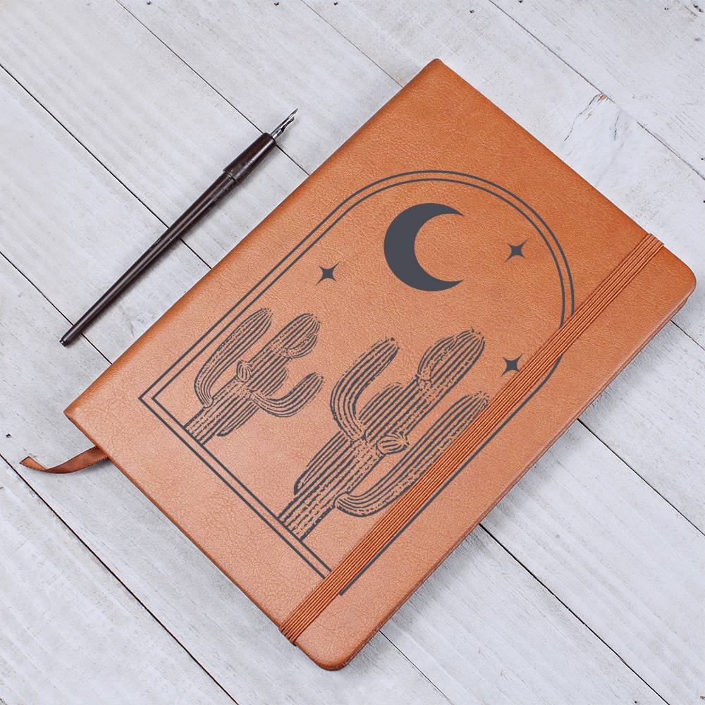 Vegan Leather Journal - Saguaro Desert Nights