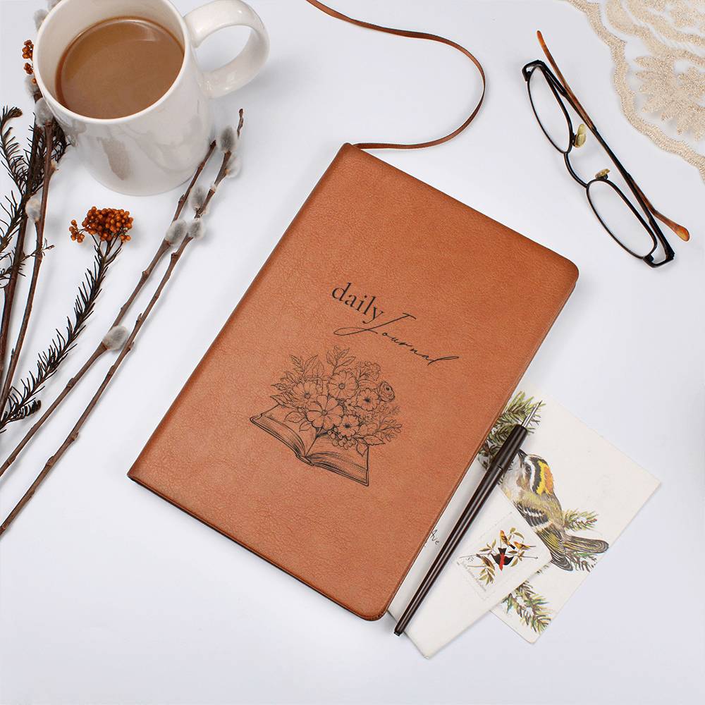 Bookworm Gift for Writers Vegan Leather Journal