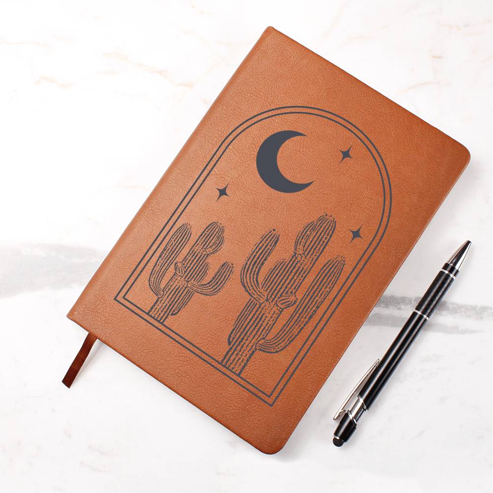 Vegan Leather Journal - Saguaro Desert Nights