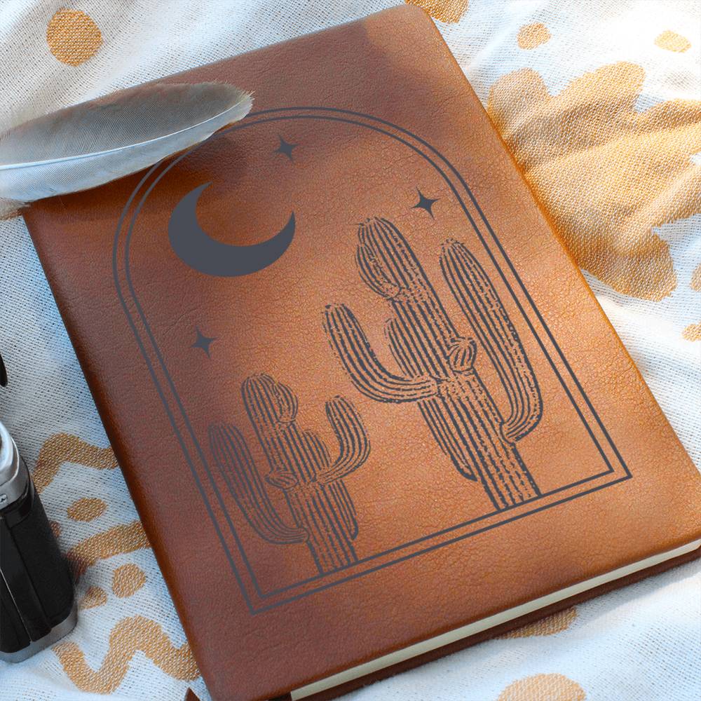 Vegan Leather Journal - Saguaro Desert Nights
