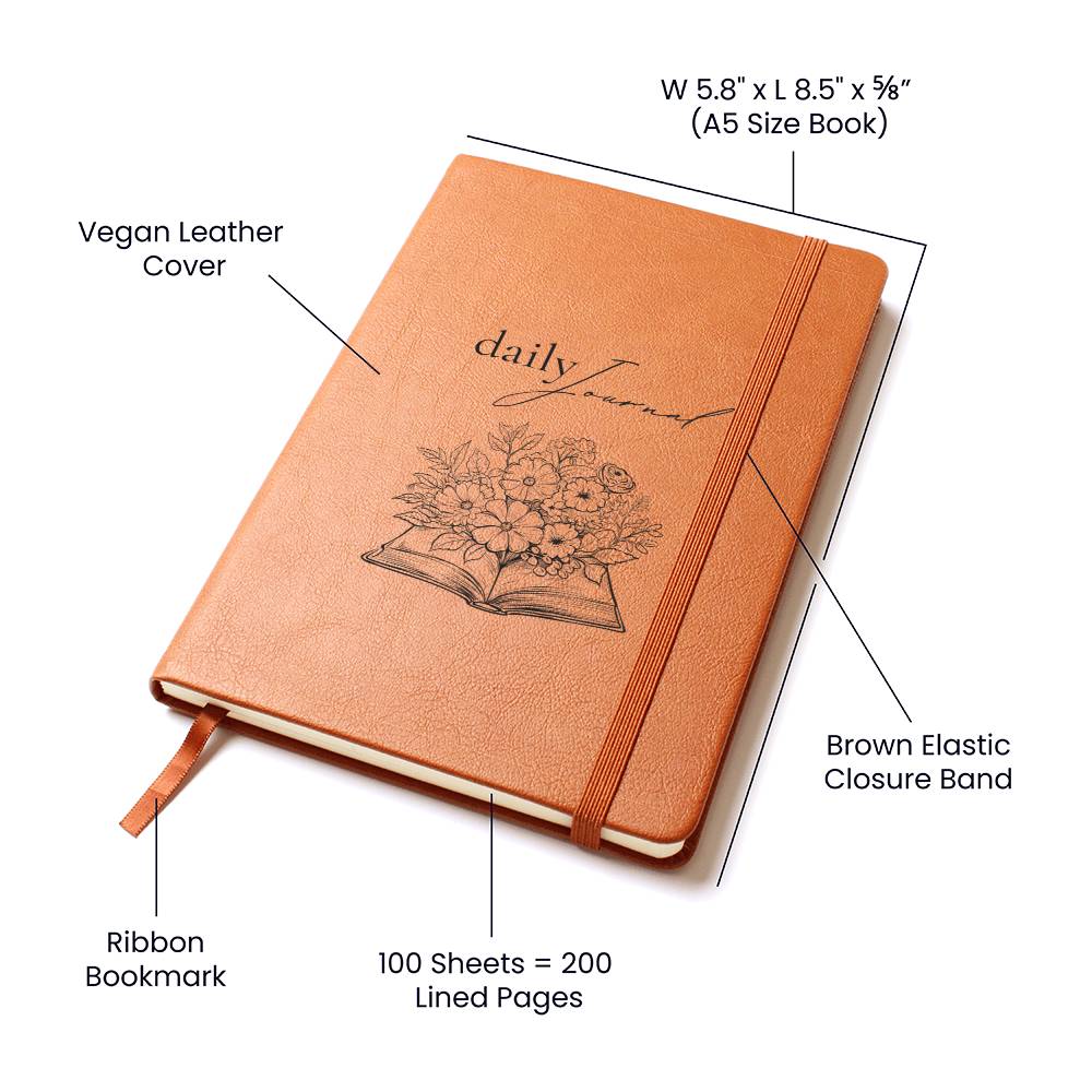 Bookworm Gift for Writers Vegan Leather Journal