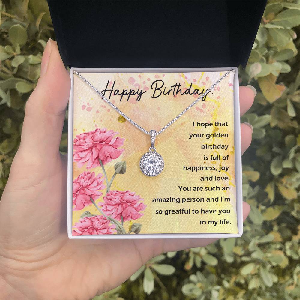 Regalos de cumpleaños para ella Collar Joyas Regalo para amiga Tarjeta con mensaje