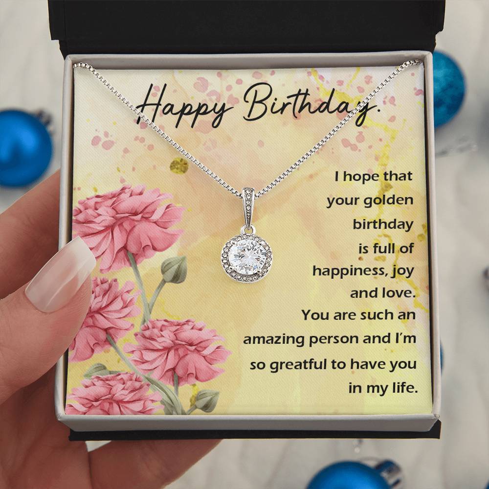 Regalos de cumpleaños para ella Collar Joyas Regalo para amiga Tarjeta con mensaje