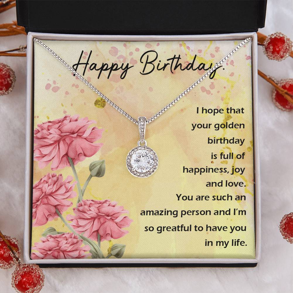 Regalos de cumpleaños para ella Collar Joyas Regalo para amiga Tarjeta con mensaje