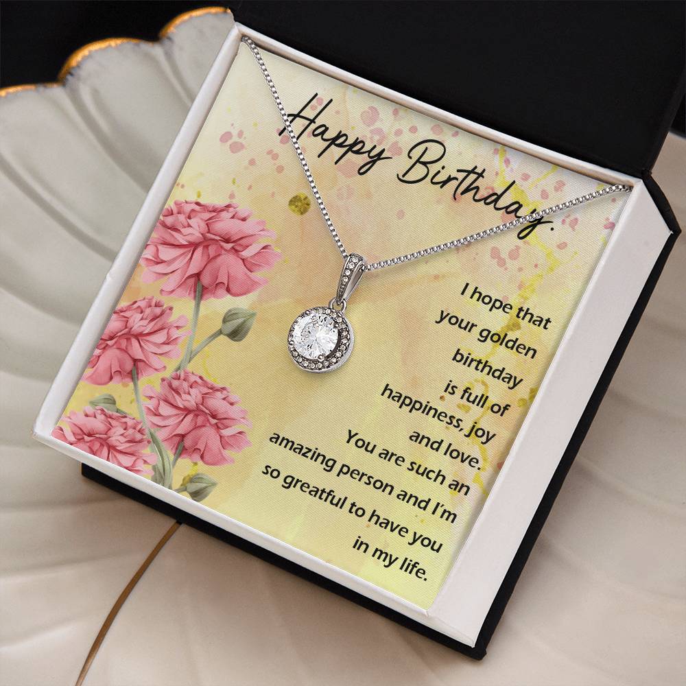 Regalos de cumpleaños para ella Collar Joyas Regalo para amiga Tarjeta con mensaje