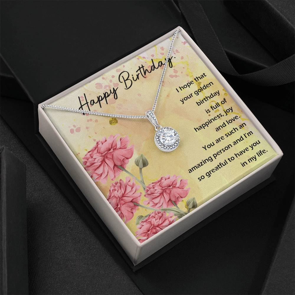 Regalos de cumpleaños para ella Collar Joyas Regalo para amiga Tarjeta con mensaje