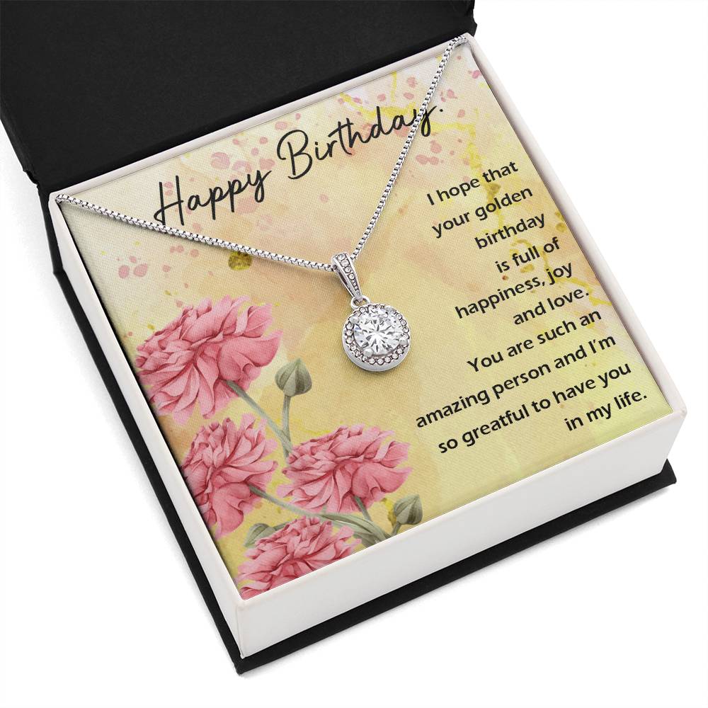 Regalos de cumpleaños para ella Collar Joyas Regalo para amiga Tarjeta con mensaje