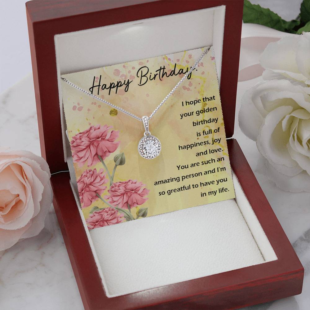 Regalos de cumpleaños para ella Collar Joyas Regalo para amiga Tarjeta con mensaje